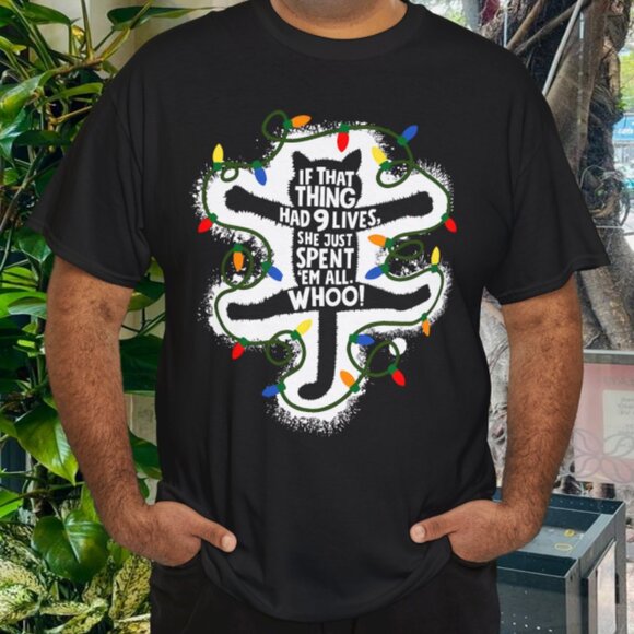 Matching Funny Fried Cat Family Christmas Vacation T-Shirt - Picture 1 of 5